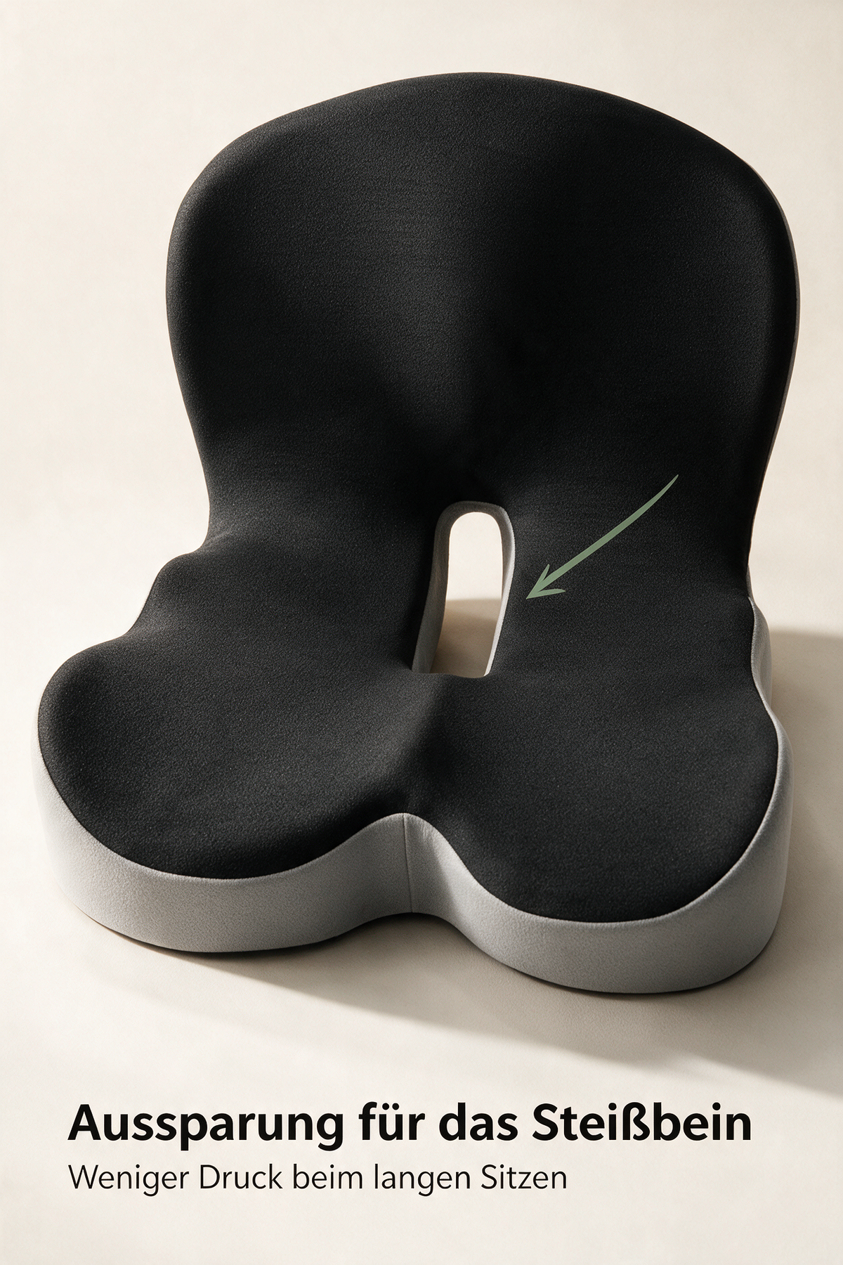 Snoovia Ergonomisches Sitzkissen – Memory Foam mit Steißbein-Entlastung